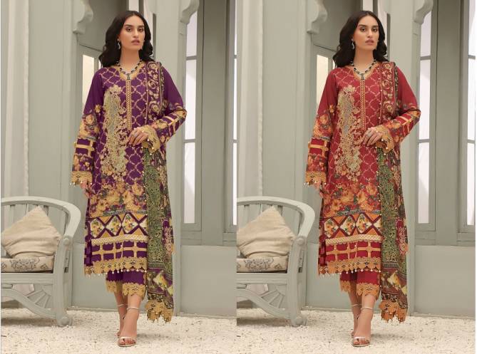 Taj 488 And 489 Hit Design Cotton Pakistani Suits Wholesale Shop In Surat